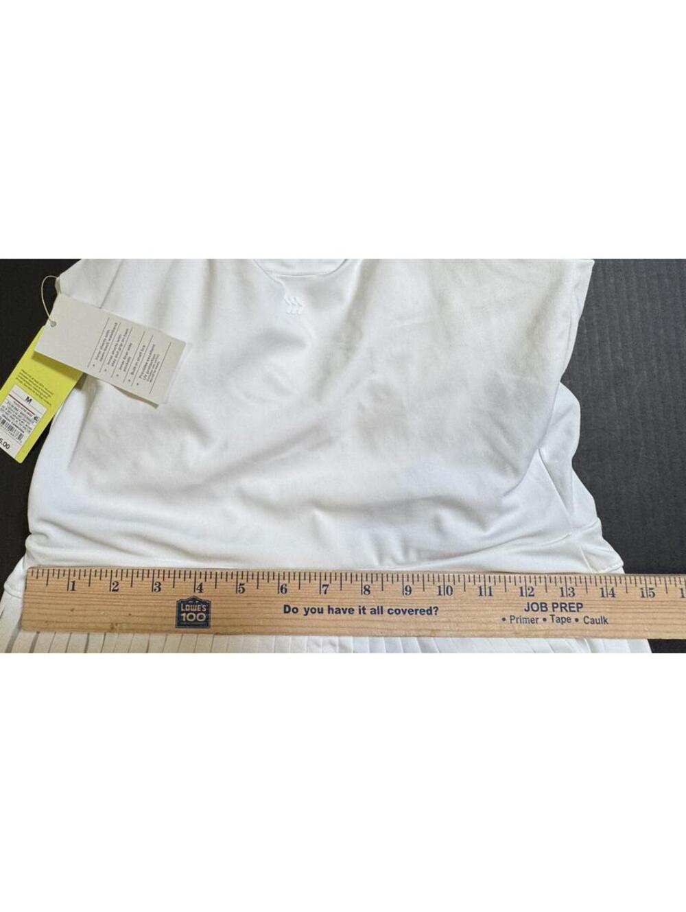 All in Motion White Pleated Tennis Dress Built in Shorts Shelf Bra Womens M - Picture 5 of 10